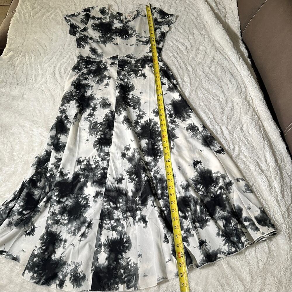 Raga Size S Black White Midi Dress Tie dye Coastal Urban Airy Effortless Revolve - Picture 6 of 12